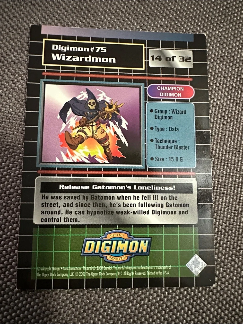 Series 2 Digimon Digital Monsters Wizardmon #75 Trading Card 14 of 32
